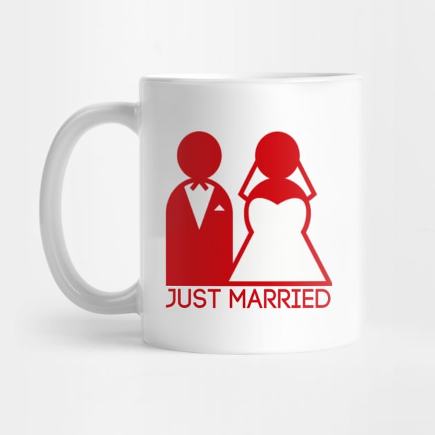 Just Married Newlyweds in Red by TheDaintyTaurus